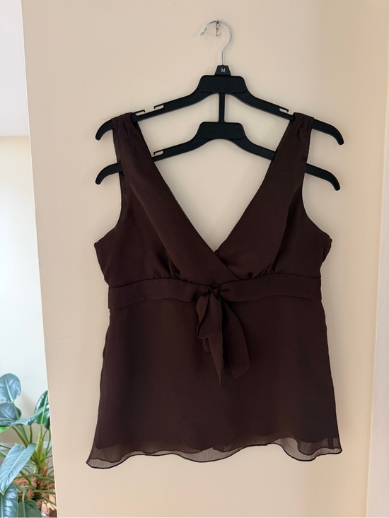 GAP Tops - Vintage GAP Brown V-Neck Tie-Front Camisole